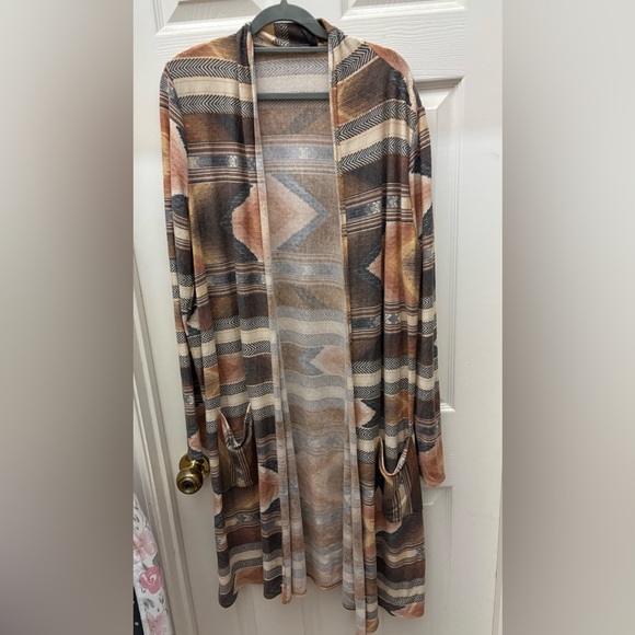 Yahada Other - Yahada Earthy Geometric Cardigan
